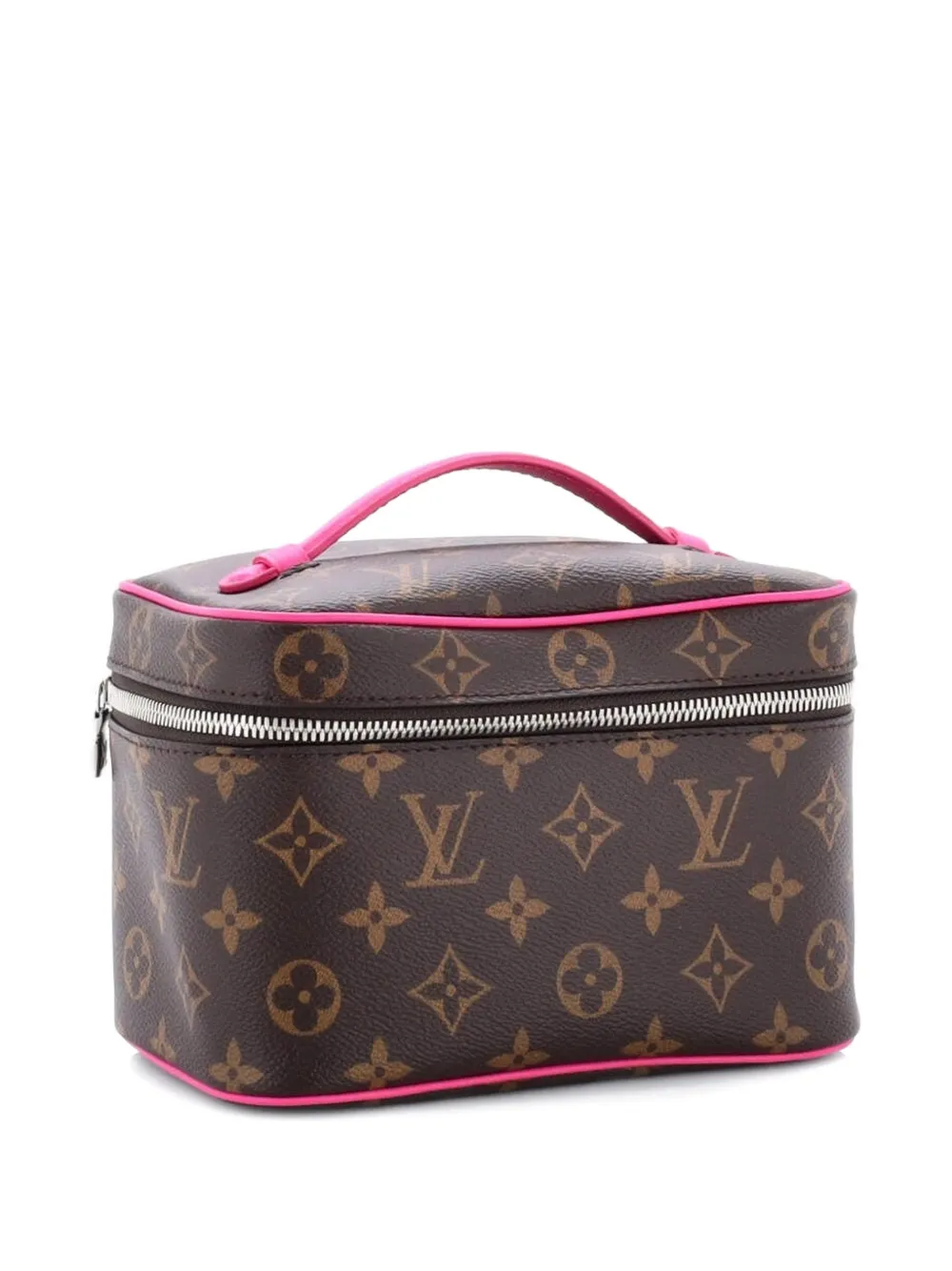Pre-owned Louis Vuitton Nice Vanity Case Macassar Monogram Canvas Mini Pouch In Brown