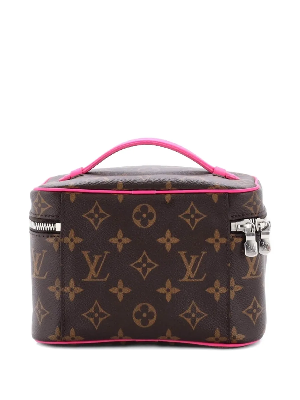 Pre-owned Louis Vuitton Nice Vanity Case Macassar Monogram Canvas Mini Pouch In Brown