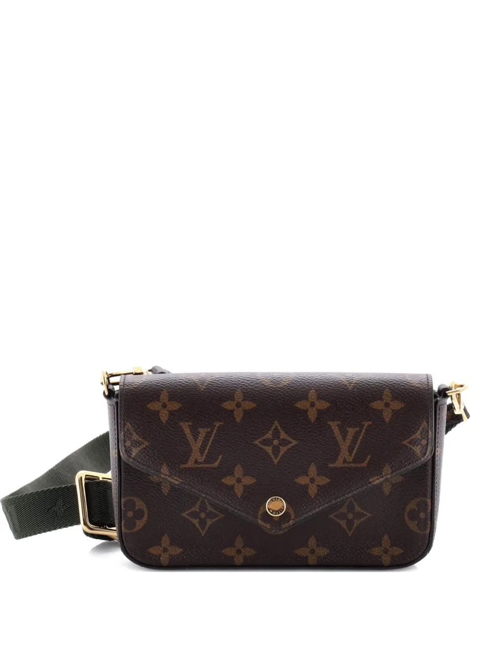Louis Vuitton Pre-Owned Felicie Strap & Go Handbag Monogram Canvas crossbody bag - Marrone