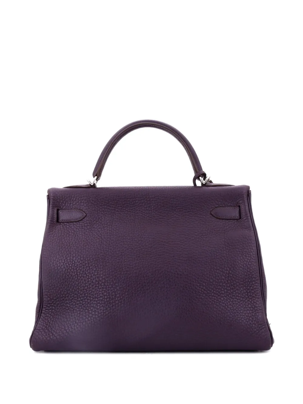 Hermès Pre-Owned Kelly Handbag Purple Clemence with Palladium Hardware 32 satchel | Pre-Owned | Image 2