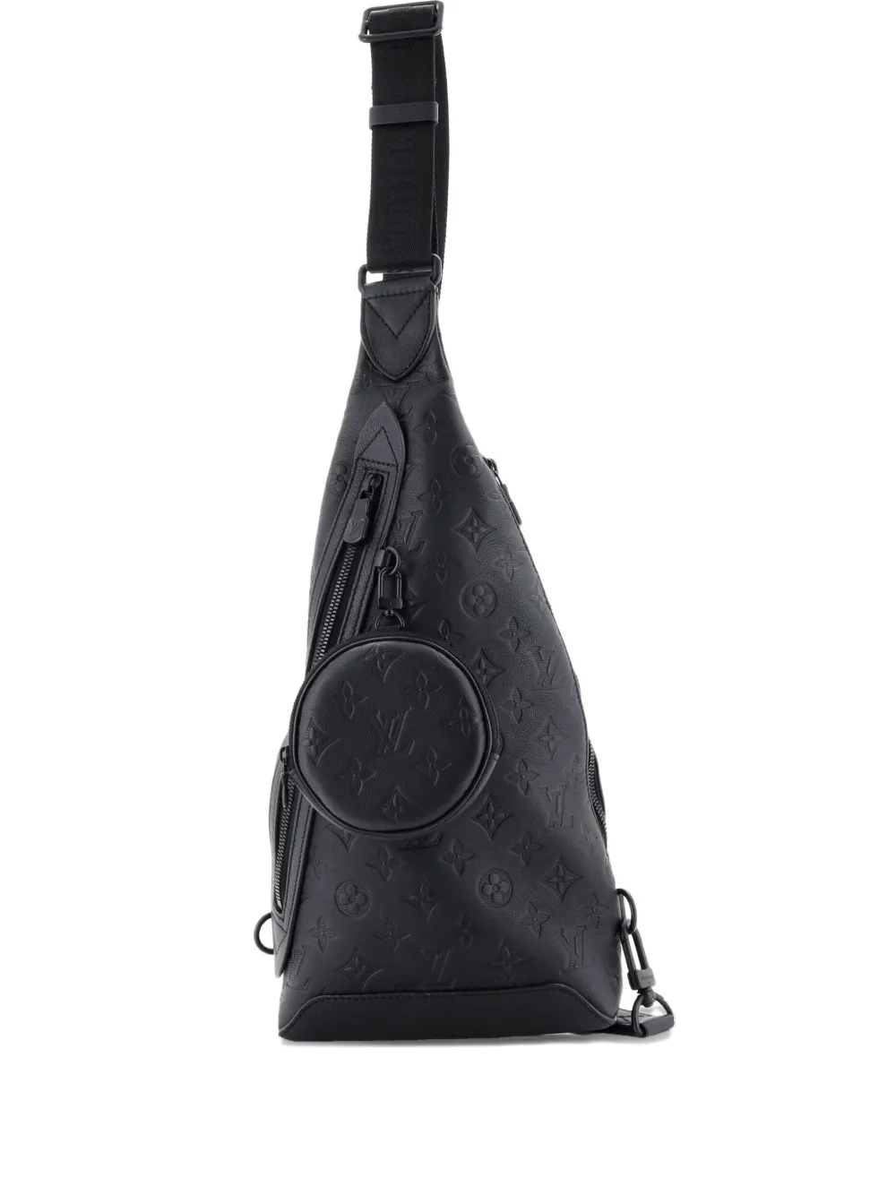 Louis Vuitton Pre-Owned Duo Sling Bag Monogram Shadow Leather crossbody bag - Nero