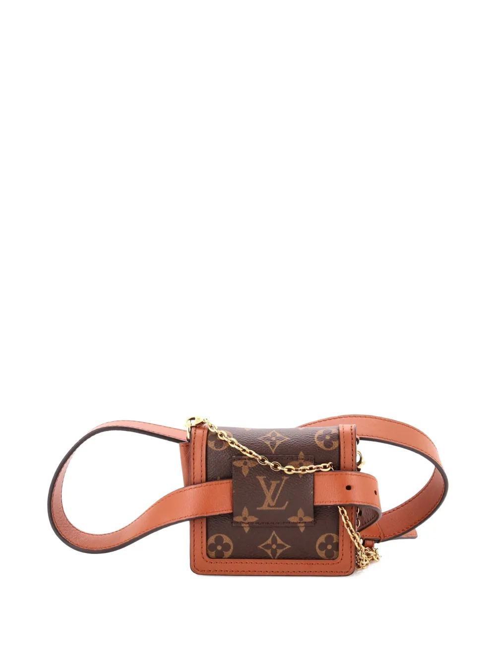 Pre-owned Louis Vuitton Dauphine Bumbag Reverse Monogram Canvas Bb Belt Bag In Brown
