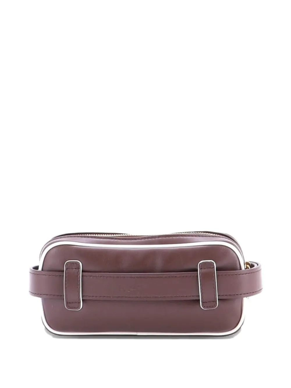 Pre-owned Miu Miu Softy Leather Small Belt Bag In Brown