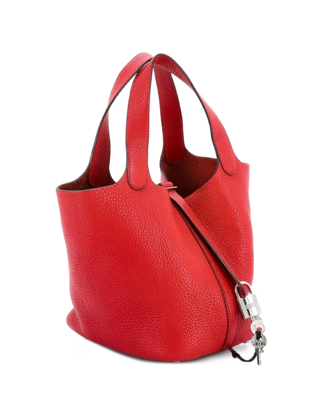 Hermès Pre-Owned Picotin Lock Bag Clemence PM bucket bag - Rosso