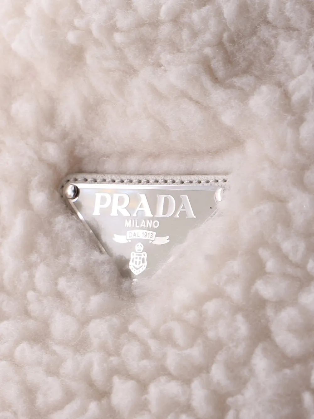 Pre-owned Prada Convertible Open Wool And Cashmere Medium Tote Bag In White