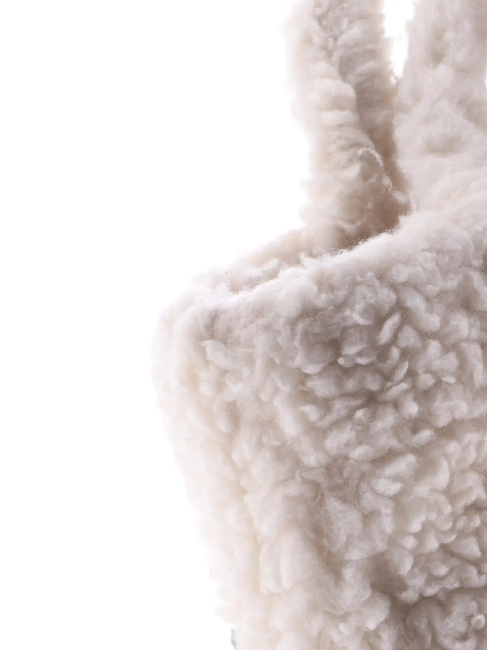 Pre-owned Prada Convertible Open Wool And Cashmere Medium Tote Bag In White