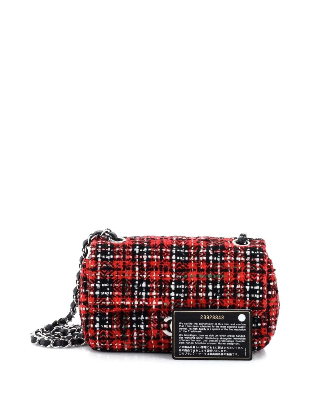 Classic Single Flap Bag Quilted Tweed Mini Crossbody Bag