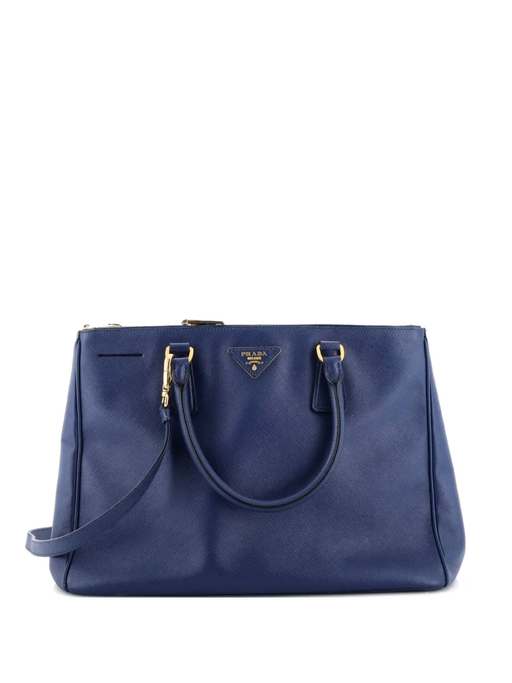 Prada Pre-Owned Galleria Double Zip Saffiano Leather Large tote bag - Blu