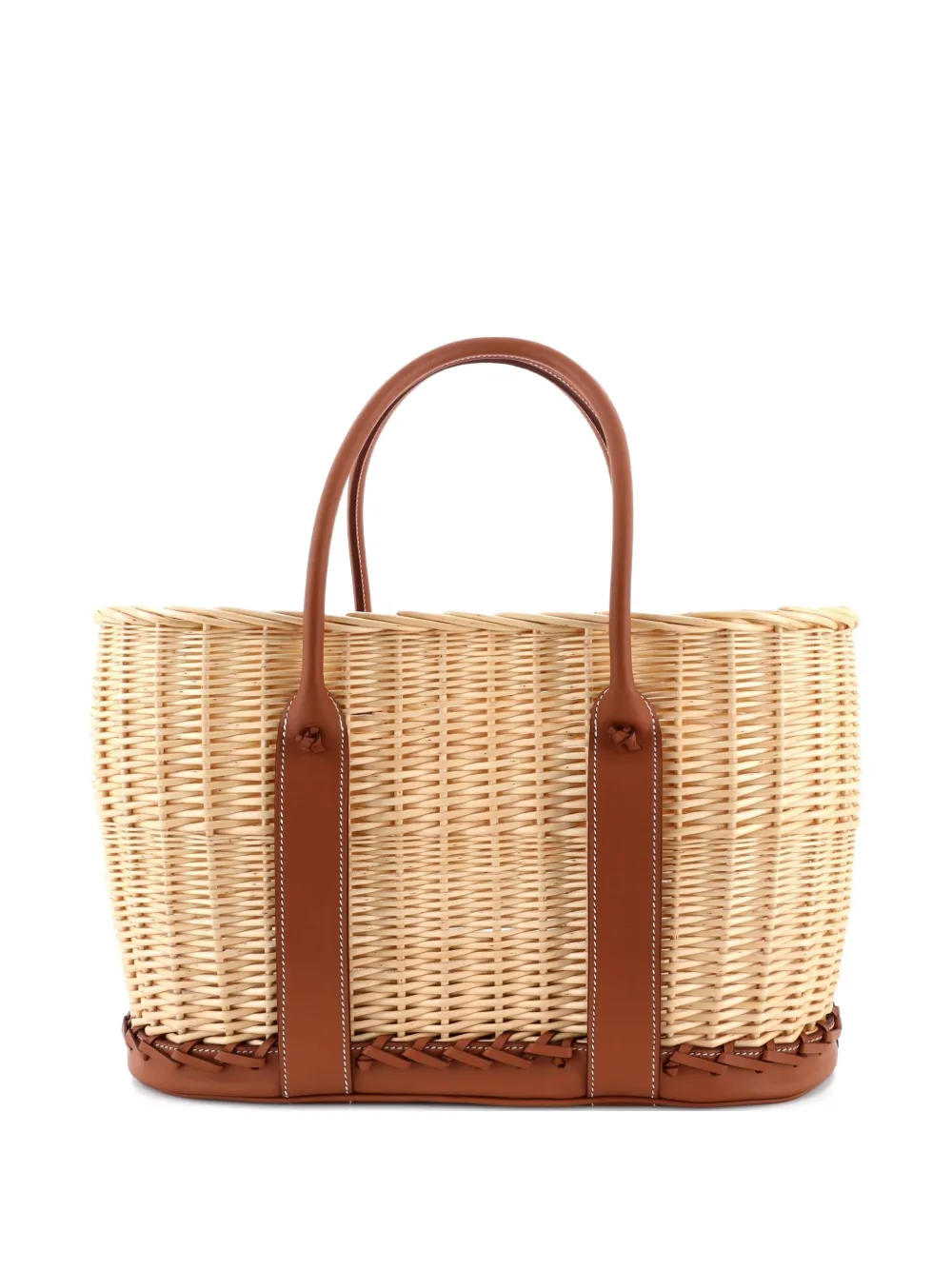 Hermès Pre-Owned Picnic Garden Party Wicker and Leather tote bag - Marrone