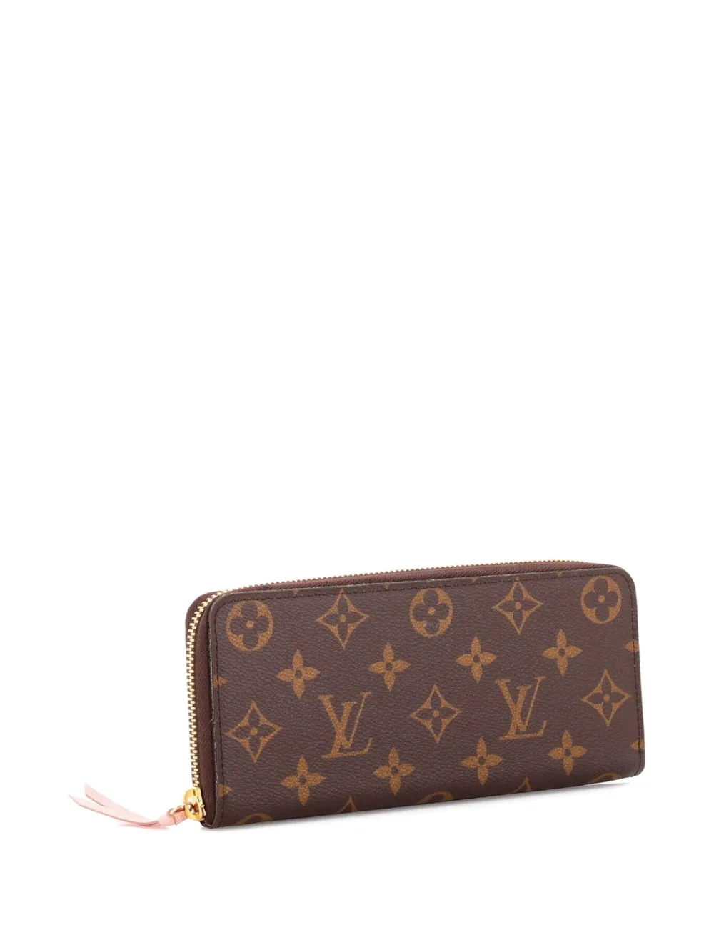 Pre-owned Louis Vuitton Clemence Wallet Monogram Canvas Small Wallets In Brown