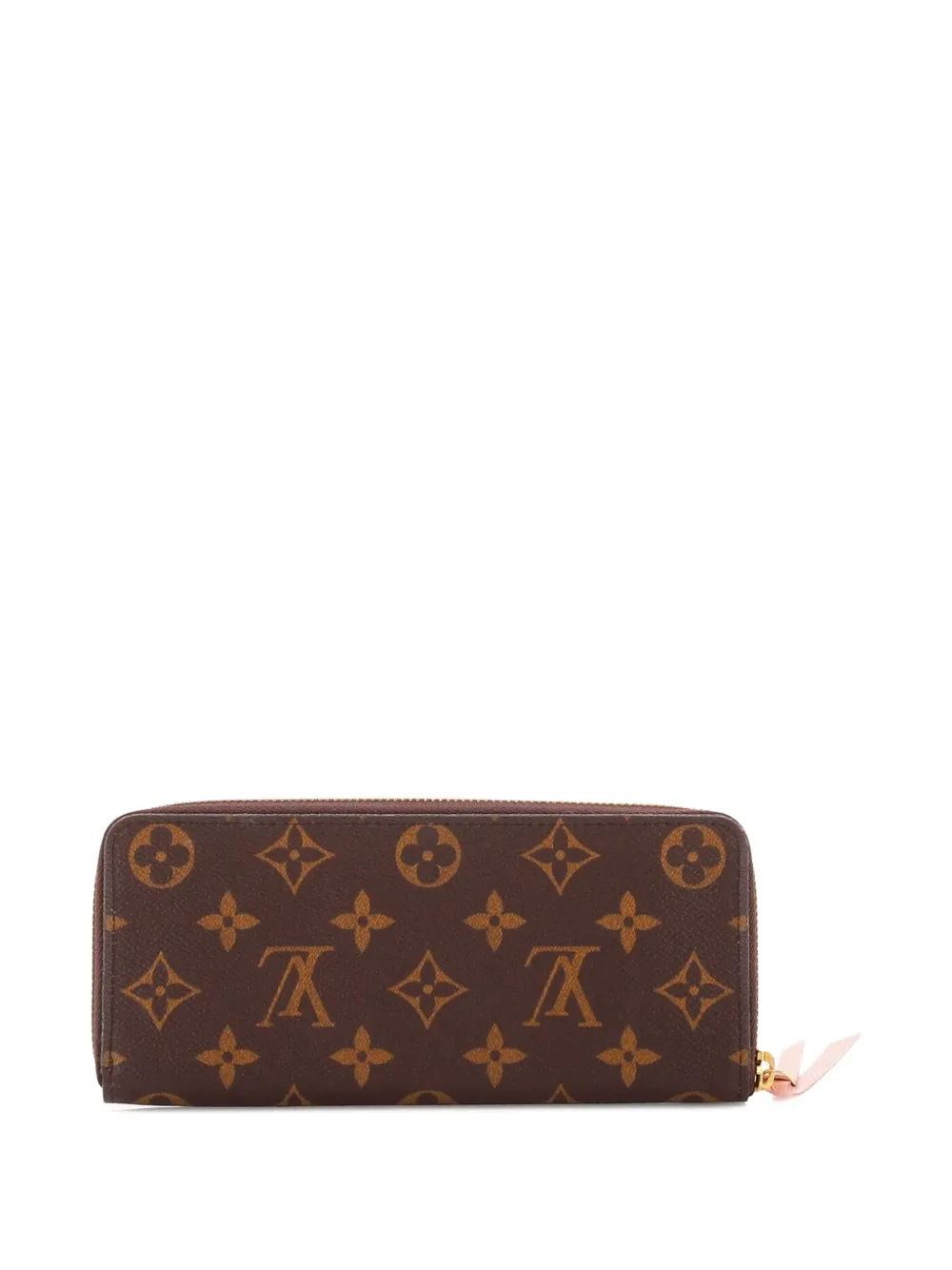 Pre-owned Louis Vuitton Clemence Wallet Monogram Canvas Small Wallets In Brown