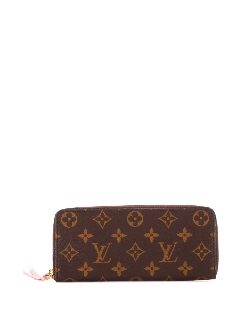 Pre-owned Louis Vuitton Clemence Wallet Monogram Canvas Small Wallets In Brown