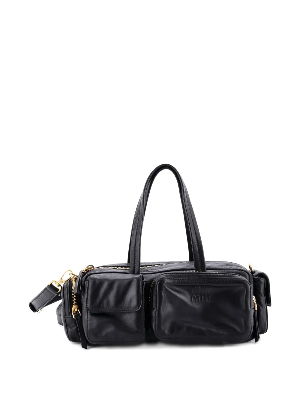 Miu Miu Pre-Owned Multi Pocket Leather shoulder bag | Black | Image 1