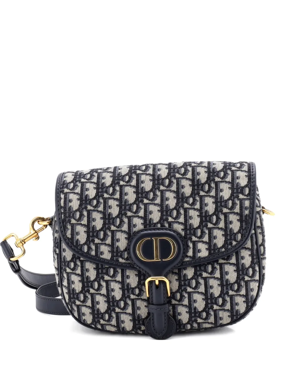 Christian Dior Pre-Owned Bobby Flap Bag Oblique Canvas Medium crossbody bag - Blu
