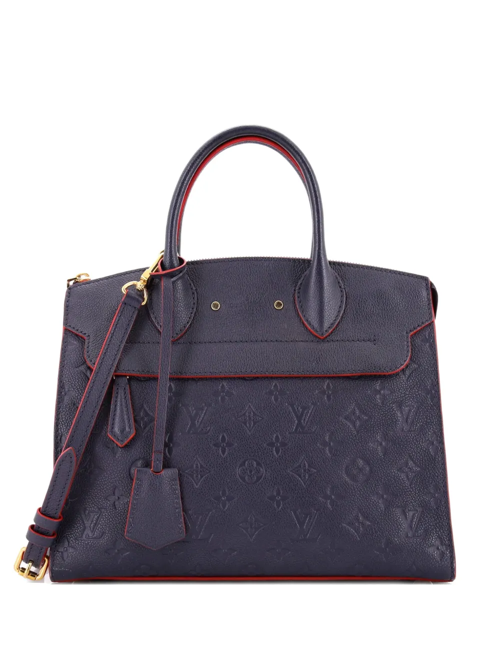 Louis Vuitton Pre-Owned Pont Neuf Handbag Monogram Empreinte Leather MM satchel - Blu