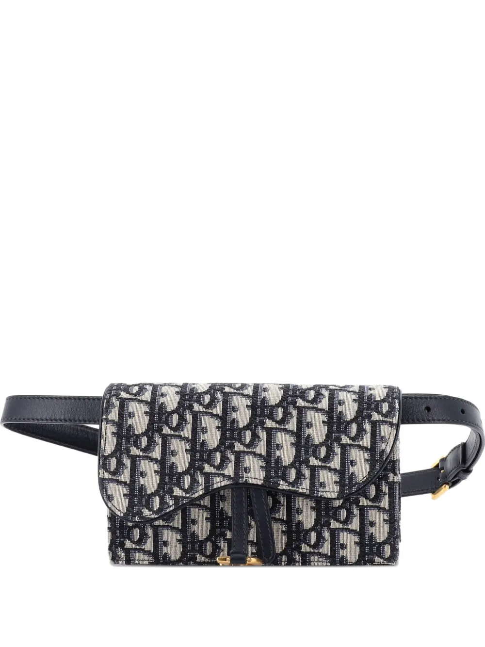 Christian Dior Pre-Owned Saddle Rectangular Oblique Canvas belt bag - Blue