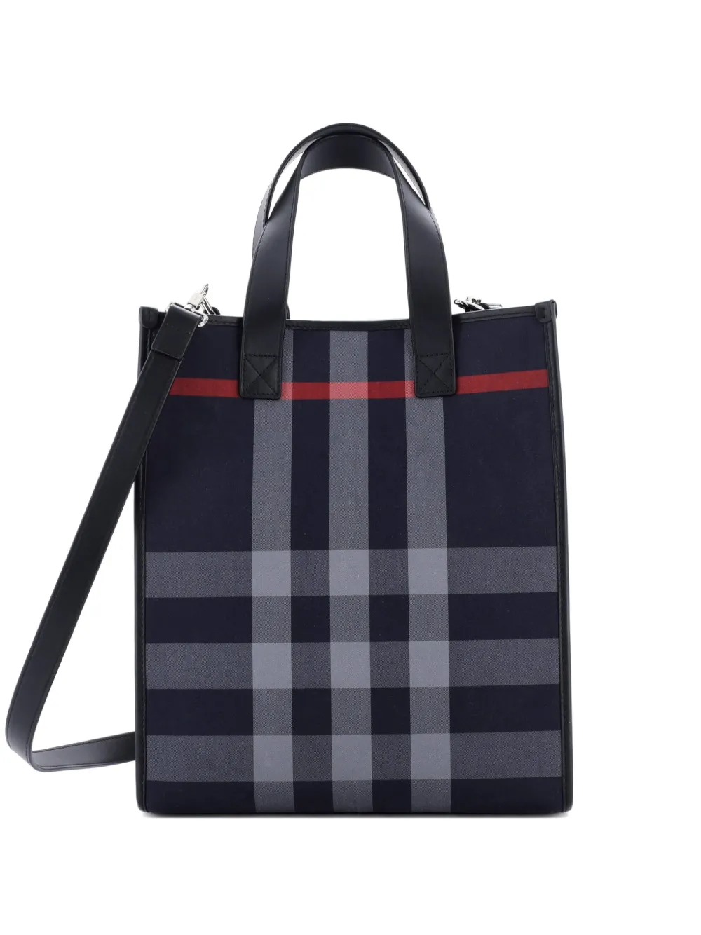 Burberry Pre-Owned Book Check E-Canvas Medium tote bag | Blue | Image 1