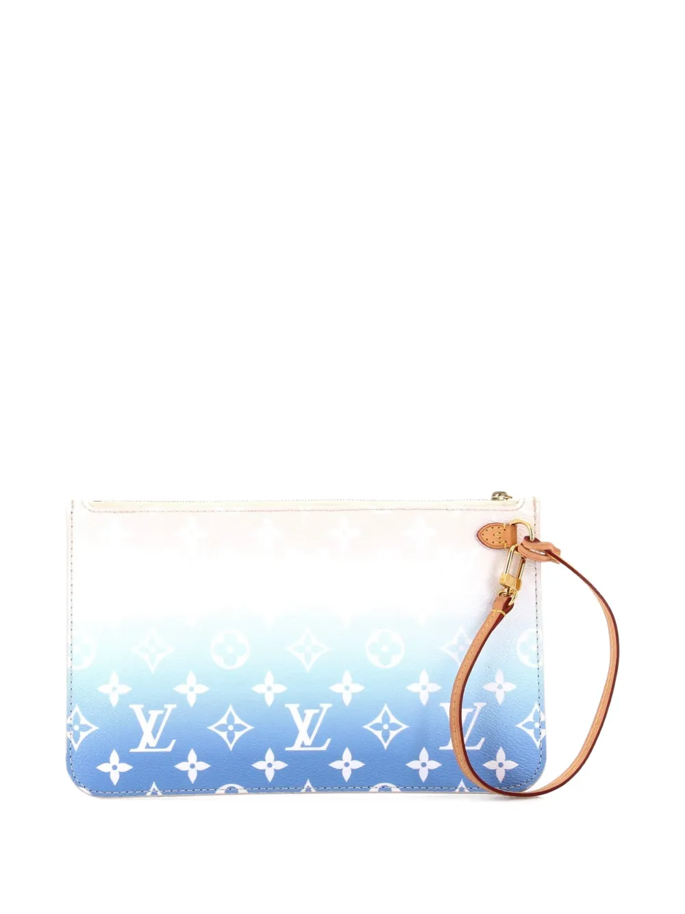 Pre-owned Louis Vuitton Neverfull Pochette By The Pool Monogram Giant Large Pouch In Blue