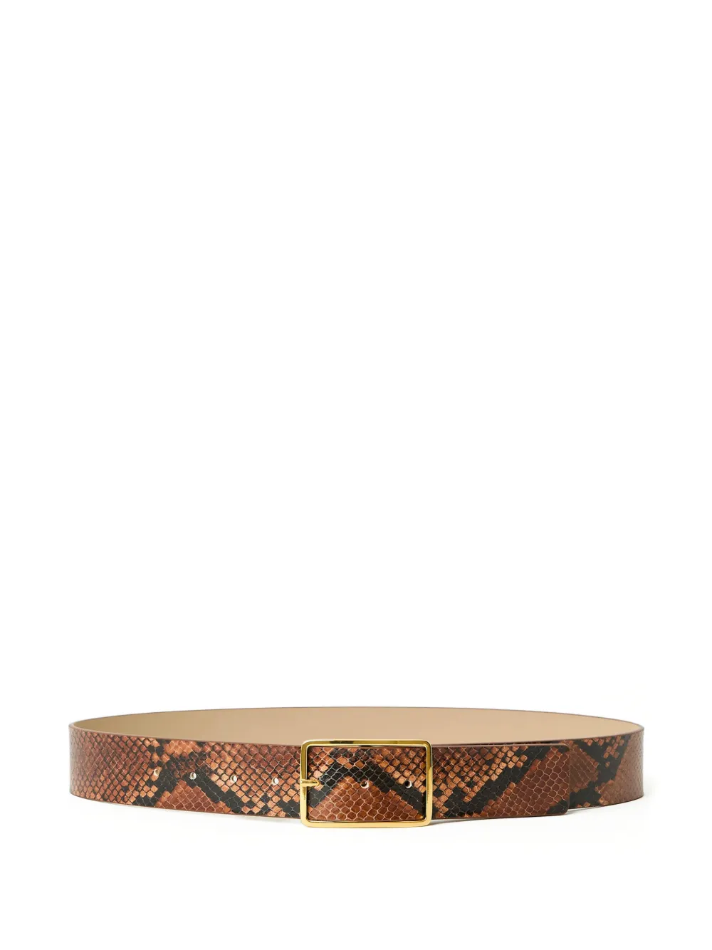 B-Low The Belt Milla python-print buckle belt - Marrone