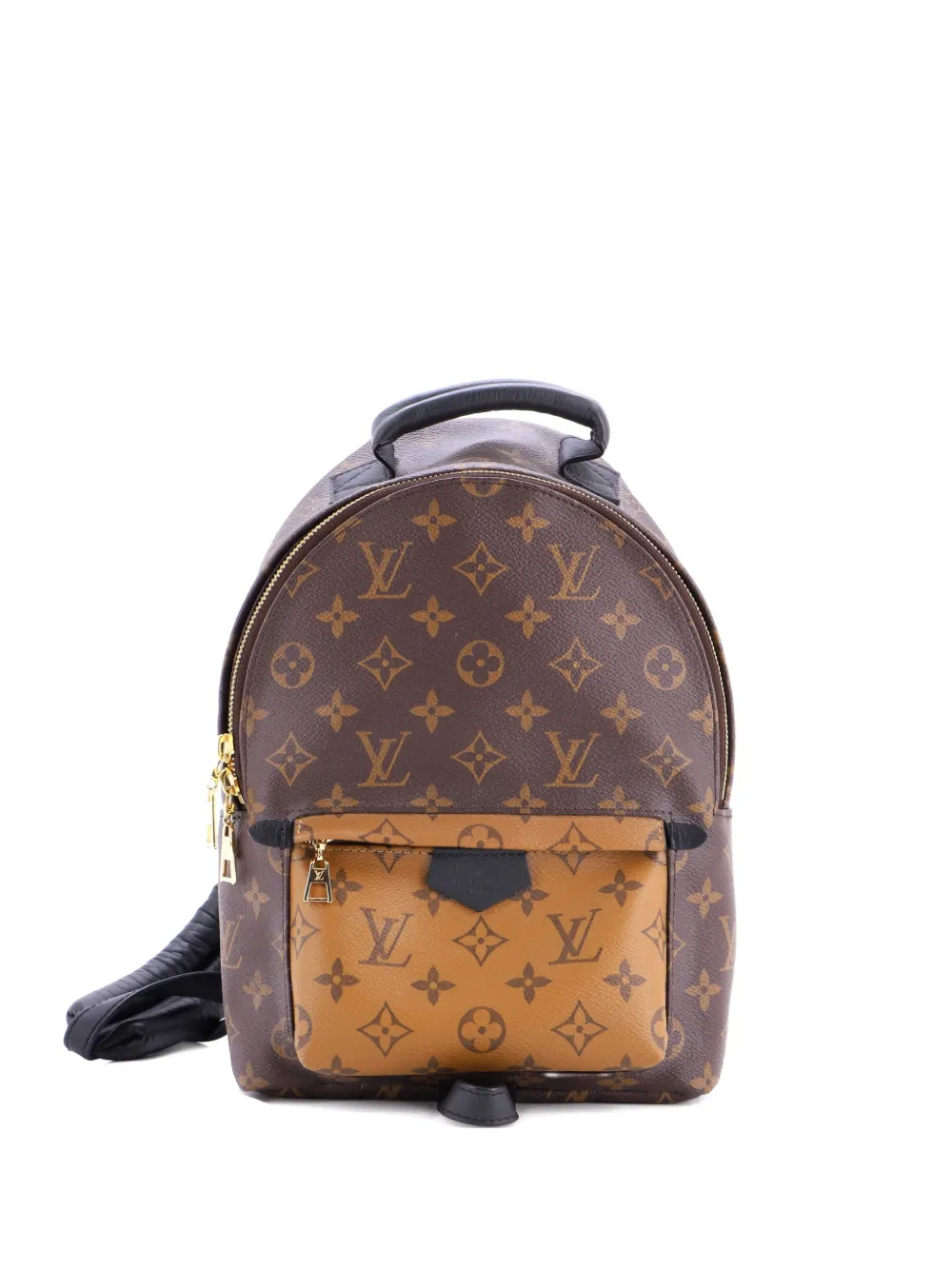 Pre-owned Louis Vuitton Palm Springs Reverse Monogram Canvas Pm Backpack In Brown