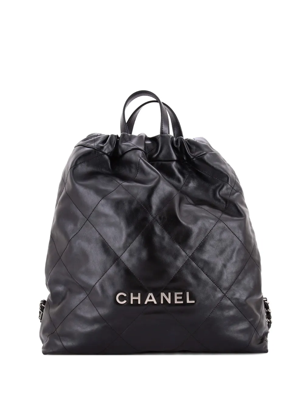 CHANEL Pre-Owned 22 Chain Quilted Calfskin Large backpack - Nero