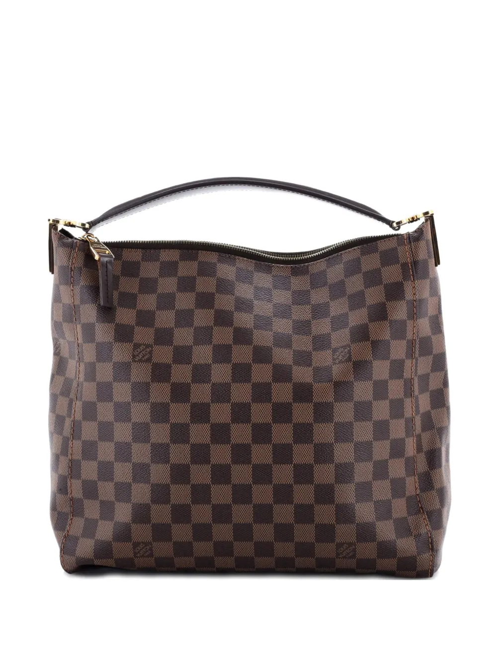 Louis Vuitton Pre-Owned Portobello Handbag Damier PM hobo bag - Marrone