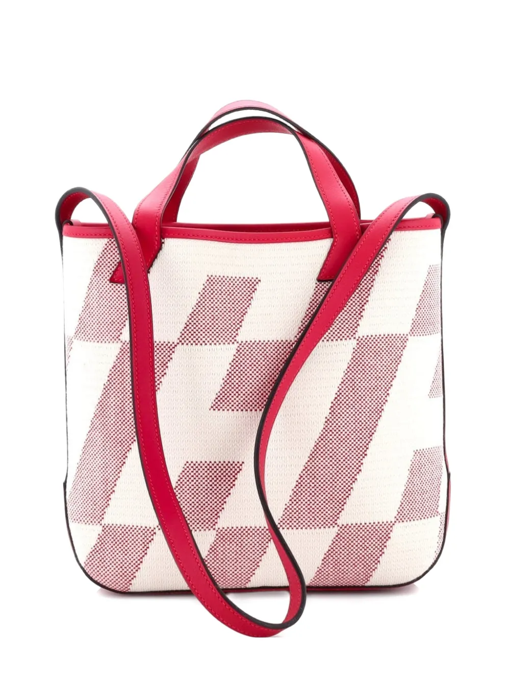 Hermès Pre-Owned Cabas H en Biais Tote Canvas with Leather 27 shoulder bag - Pink