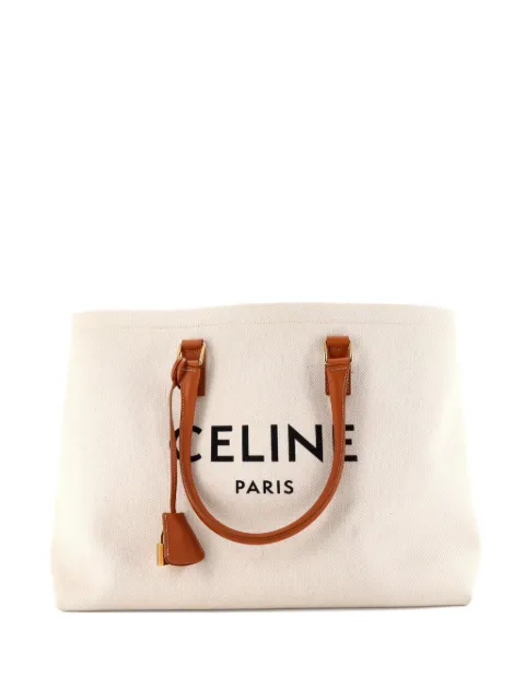 Celine Pre-Owned Horizontal Cabas Canvas with Leather tote bag