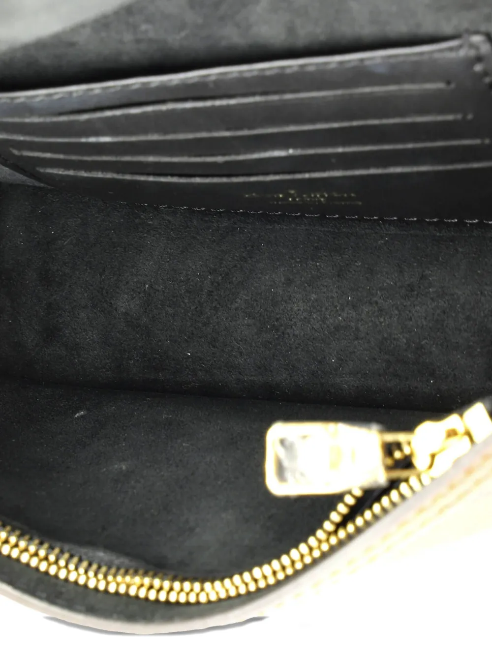 Pre-owned Louis Vuitton Dauphine Chain Wallet Reverse Monogram Canvas Clutch Bag In Brown