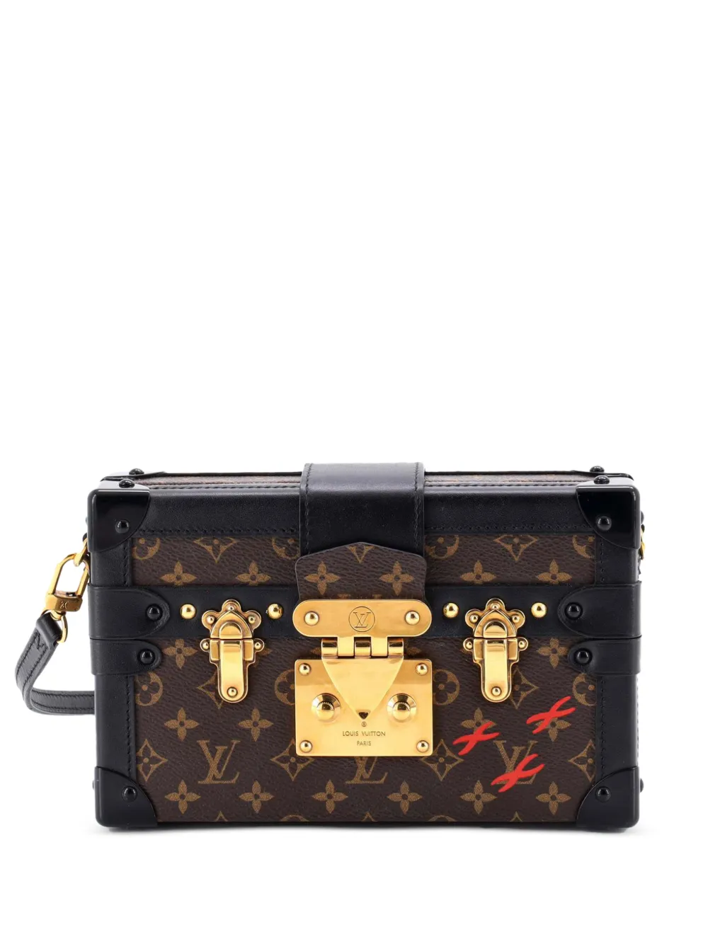 Louis Vuitton Pre-Owned Petite Malle Handbag Monogram Canvas clutch bag - Marrone