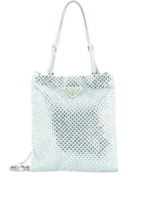 Prada Pre-Owned bolso shopper Chain Flat Crystal Embellished Satin Mini