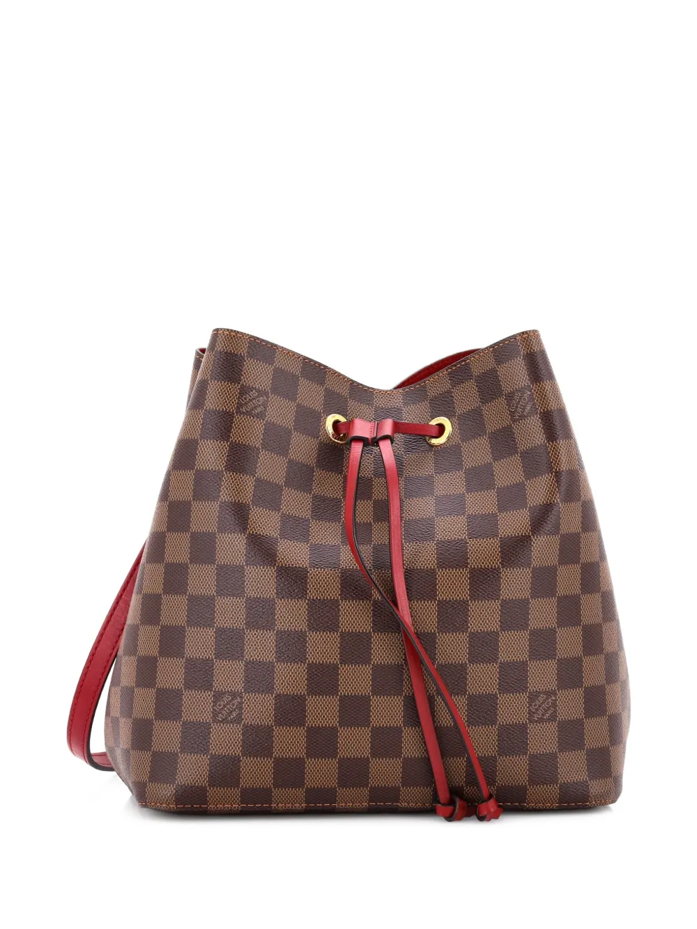 Louis Vuitton Pre-Owned NeoNoe Handbag Damier with Leather MM bucket bag - Marrone
