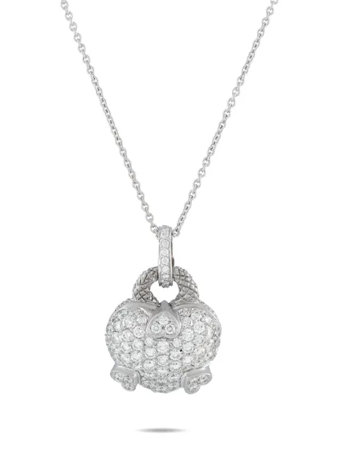 Judith Ripka diamond heart-pendant necklace