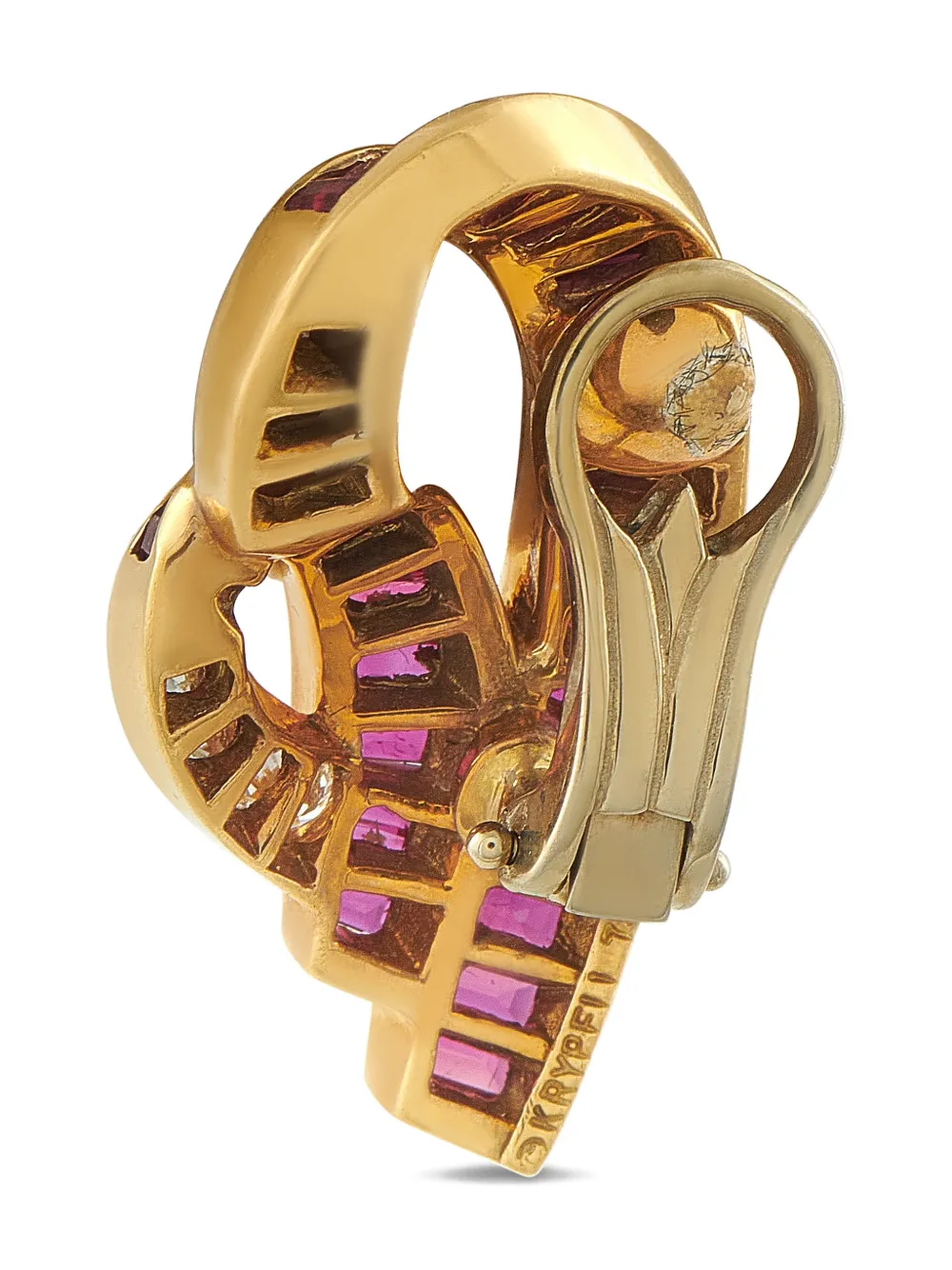 Charles Krypell ruby and diamond clip-on earrings | Image 2