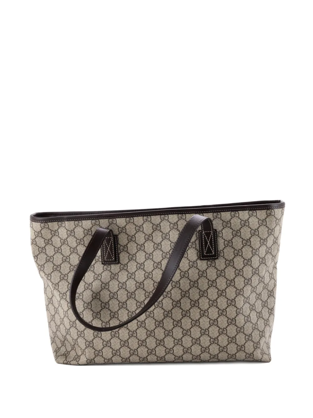 Gucci Pre-Owned Plus GG Coated Canvas with Leather Medium tote bag - Marrone