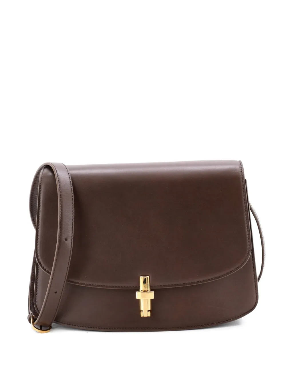 Pre-owned The Row Sofia Leather 10 Crossbody Bag In Brown