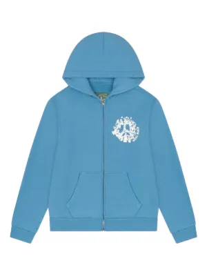 DENIM TEARS パーカー 青 Denim Tears Moletom The Cotton Wreath Com Capuz | Azul | FARFETCH BR