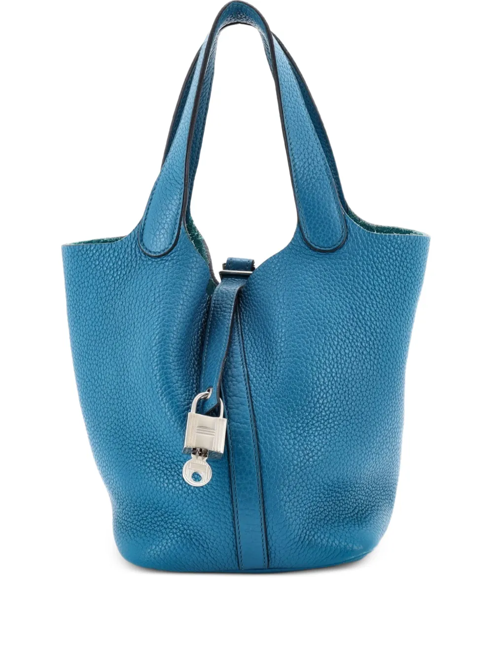 Hermès Pre-Owned Picotin Lock Bag Clemence PM bucket bag - Blu