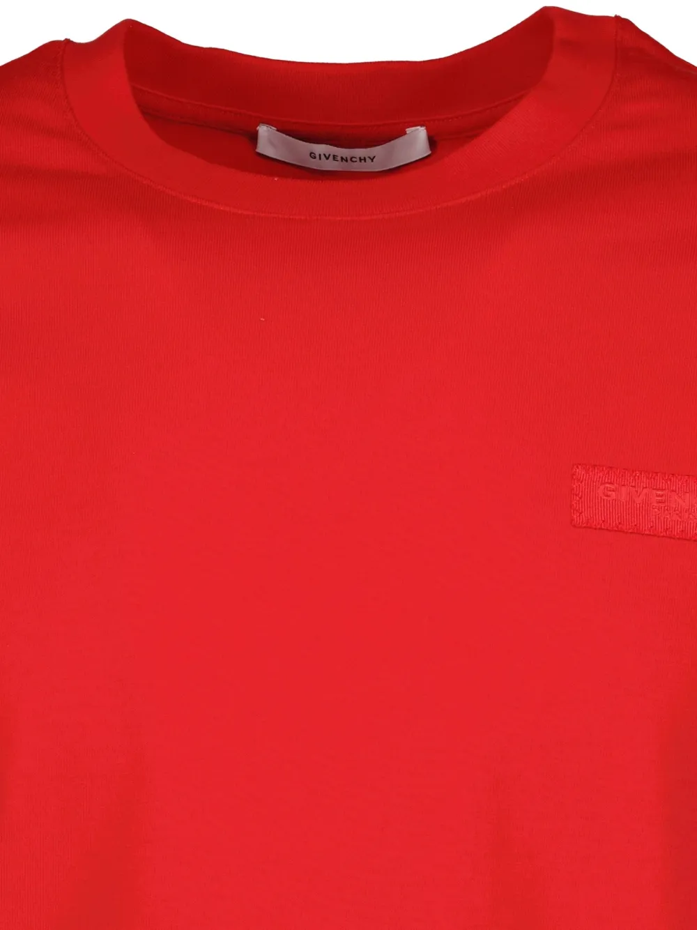 Givenchy T-shirt met logopatch Rood