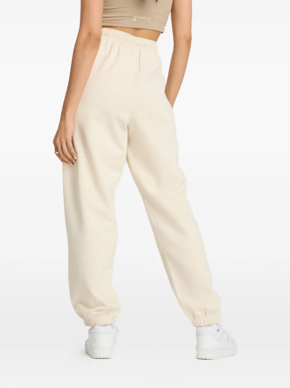 New Balance Athletics trainingsbroek met trekkoord Beige