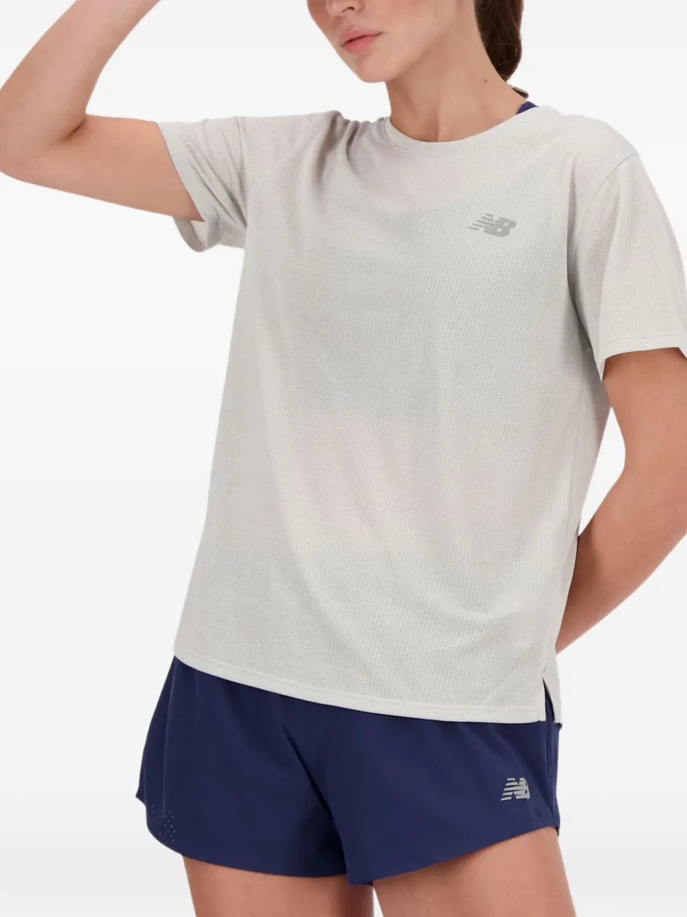 New Balance Athletics T-shirt met korte mouwen Beige