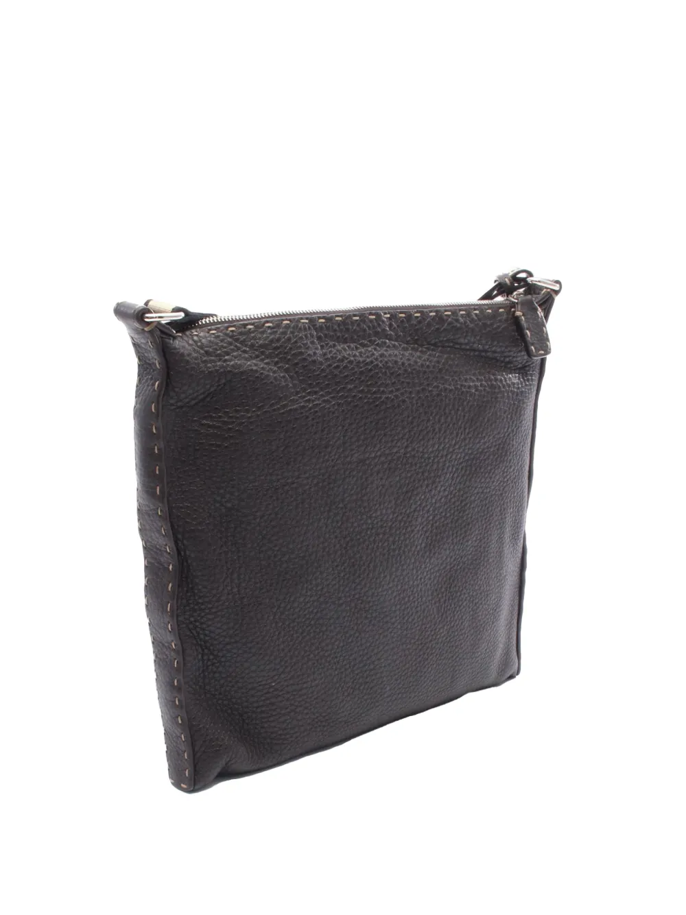 FENDI Pre-owned 2010-2025 Leather Selleria Crossbody Bag In Brown