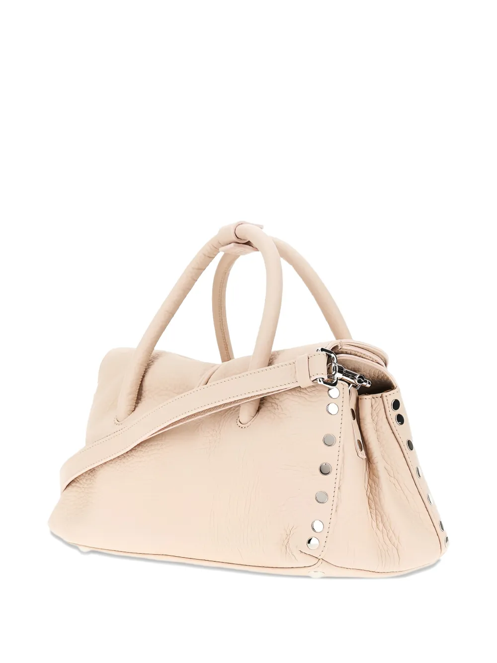 Zanellato Dott studded top-handle tote bag - Beige