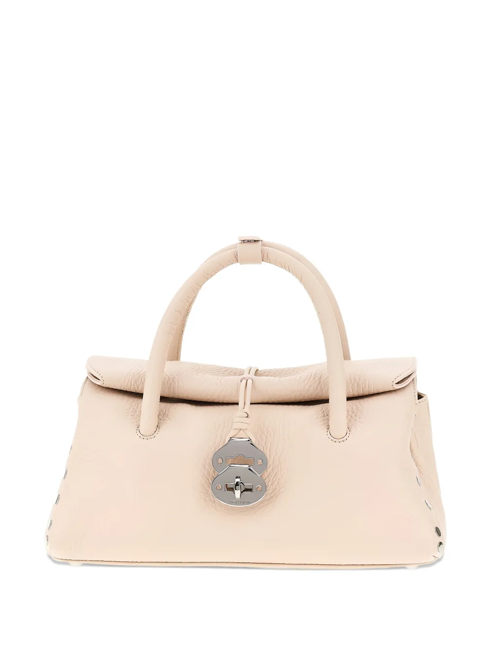 Zanellato Dott studded top-handle tote bag - Toni neutri