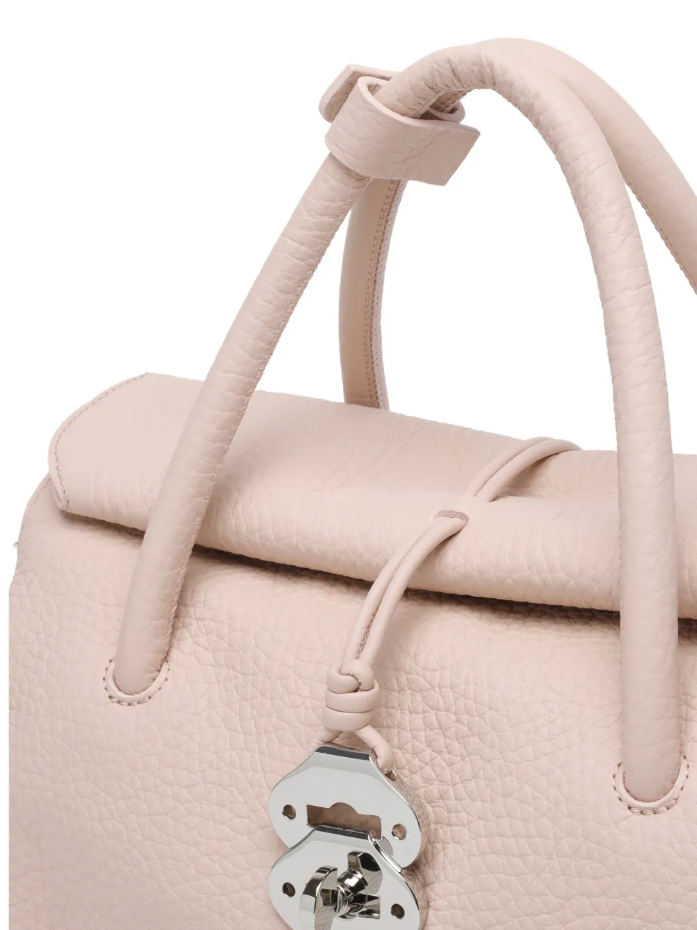 Zanellato Dott shopper met handvat en studs Beige