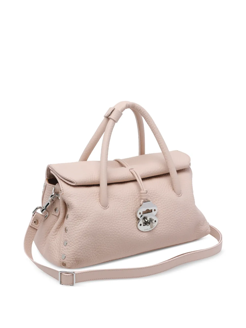 Zanellato Dott shopper met handvat en studs Beige