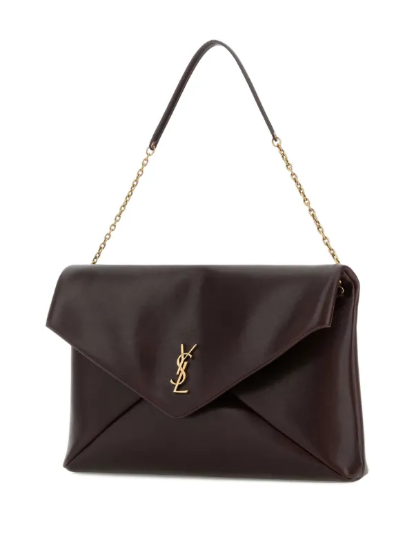 Saint Laurent XXL Cassandre Chain Shoulder Bag | Brown | FARFETCH JO
