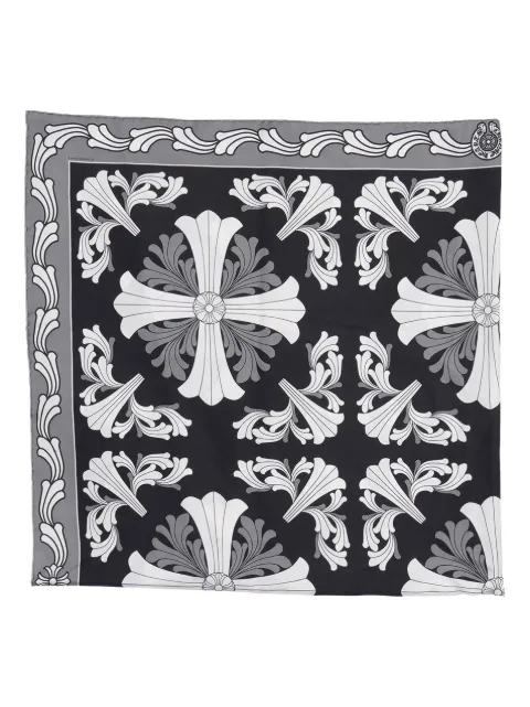 Chrome Hearts patterned silk scarf