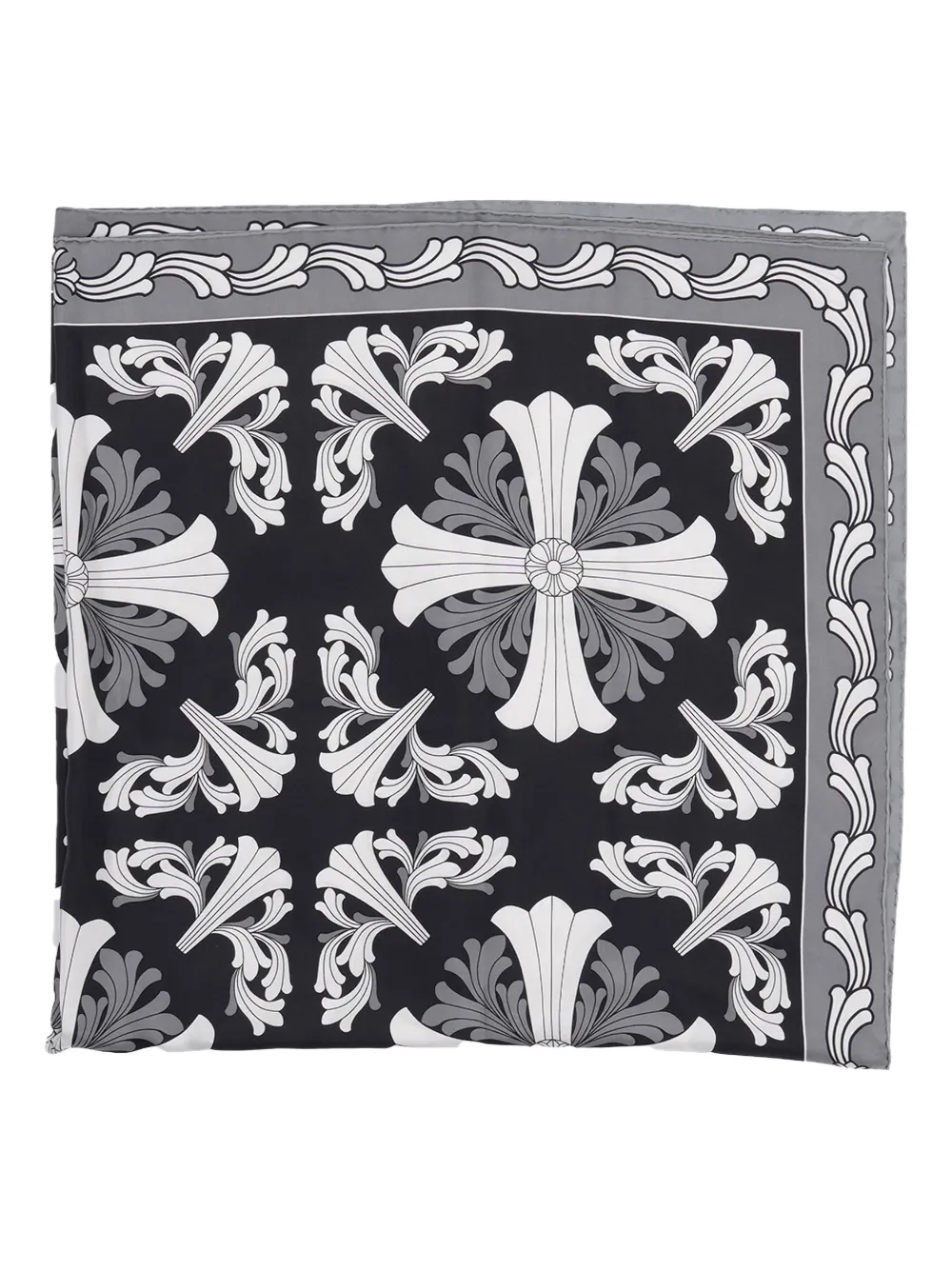 Chrome Hearts Zijden sjaal met patroon - Zwart