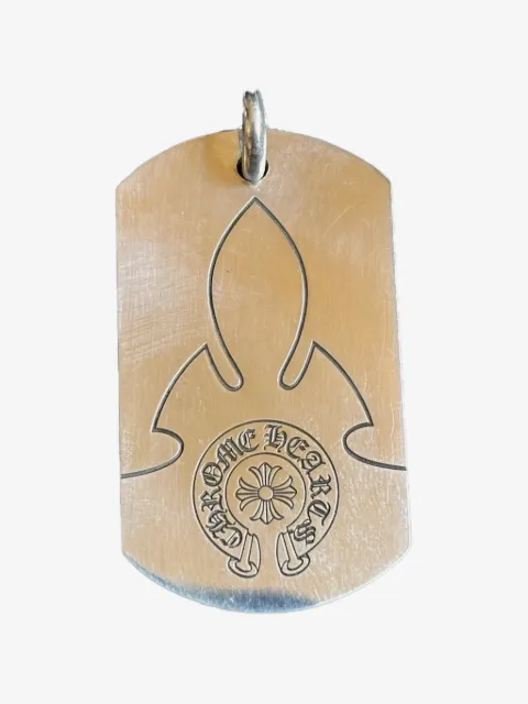 Chrome Hearts Fleur Dog Tag with ball chain "Silver"
